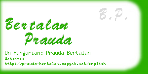 bertalan prauda business card